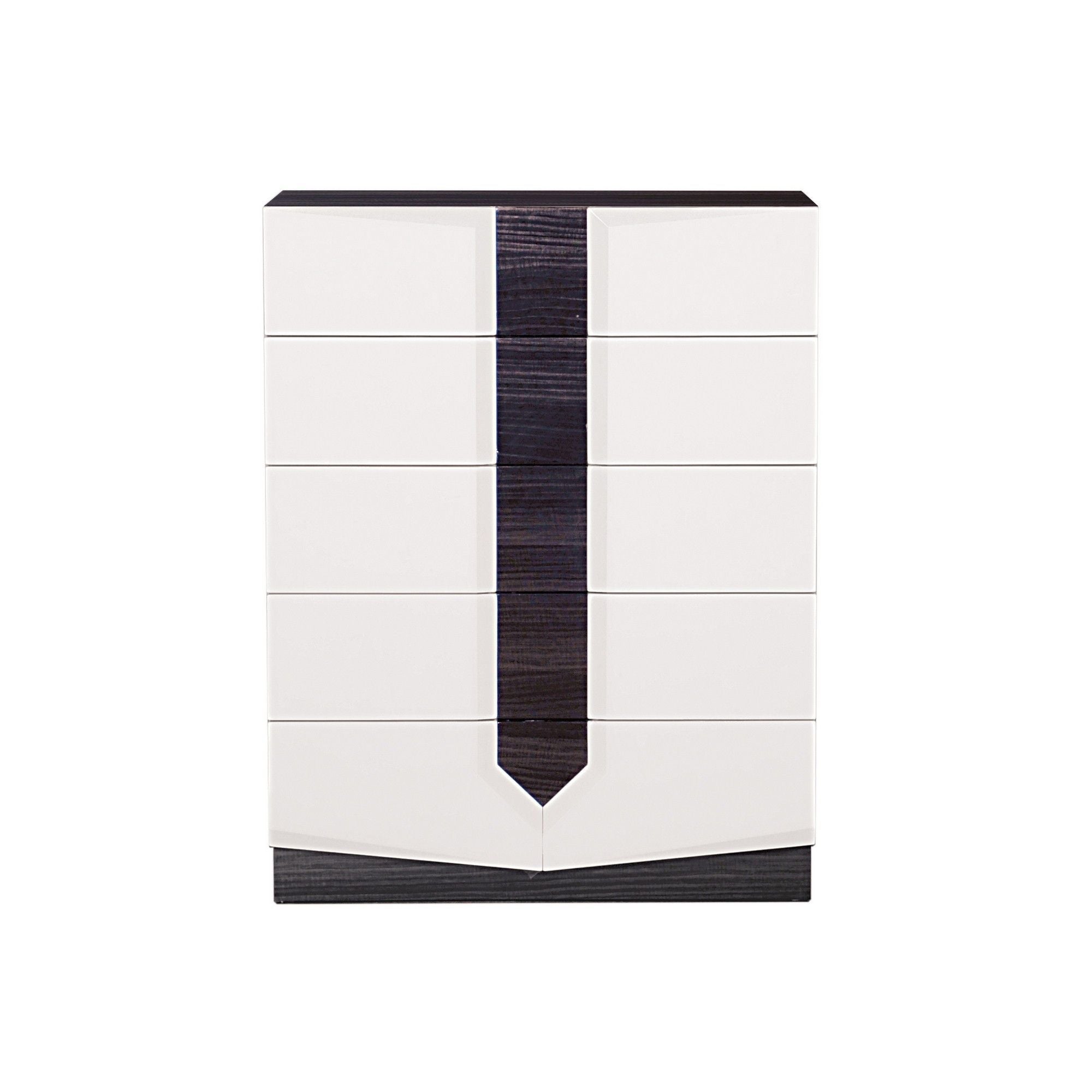 Chest With 5 Drawer - White / Gray