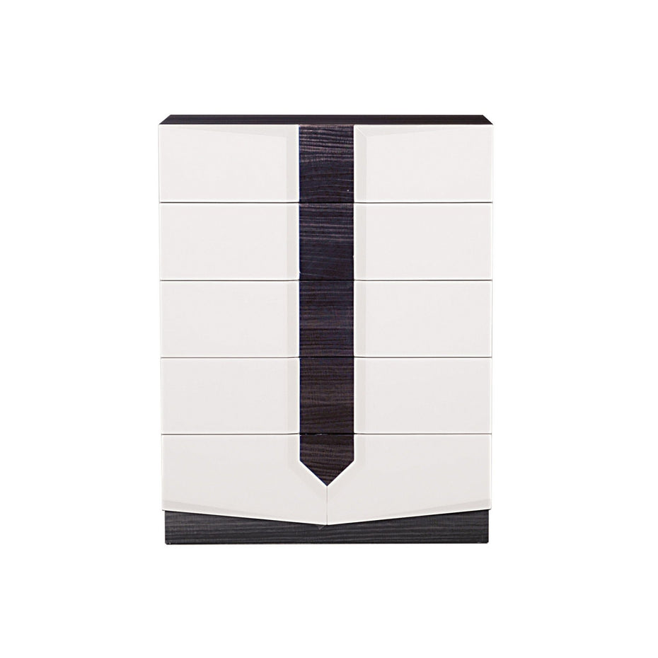 Chest With 5 Drawer - White / Gray