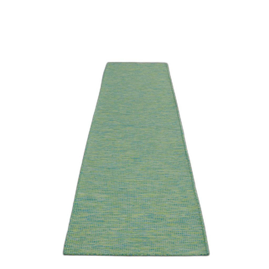 12' Power Loom Runner Rug - Blue