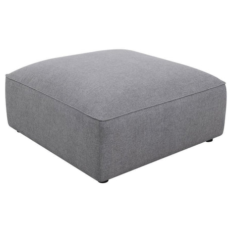 Jennifer - Square Upholstered Ottoman Dark Gray by CoasterElevations | Bel Furniture