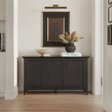 Amherst - Wide 3 Door Storage Cabinet - Hickory Brown by Simpli-Home | Bel Furniture