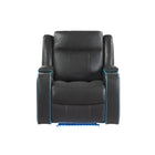 Blanca - Power Recliner With LED - Charcoal