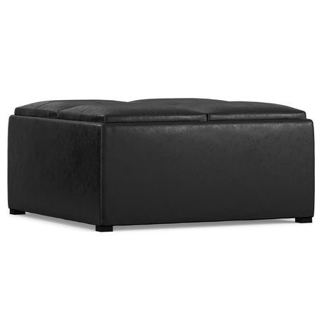 Avalon - Upholstered Square Coffee Table Storage Ottoman - view 16