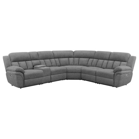 Bahrain - Modular Reclining Sectional Sofa Dark Gray Power Reclining by CoasterEssence | Bel Furniture