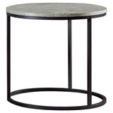 Lainey - Round Faux Marble Side End Table