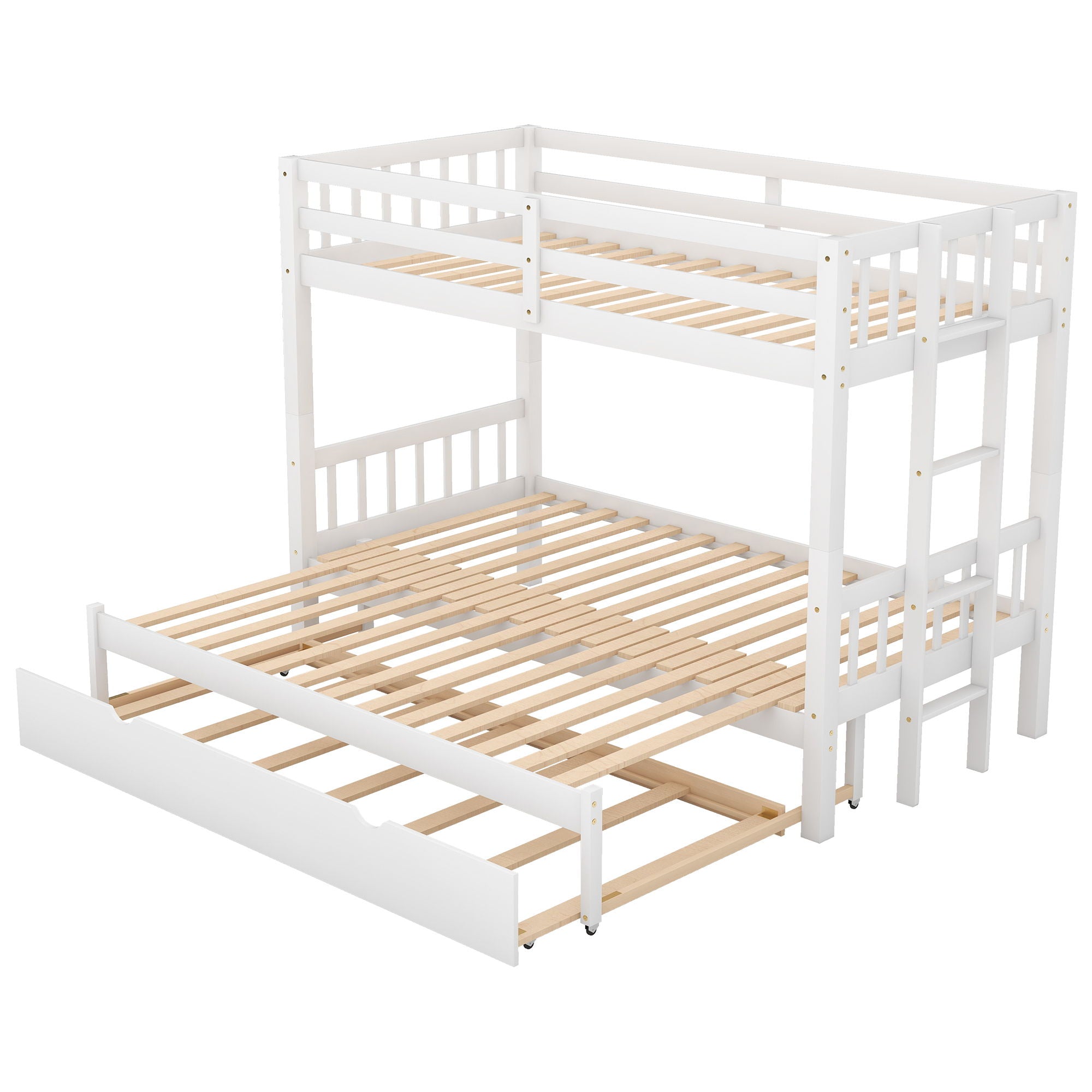 Twin Over Pull-Out Bunk Bed With Trundle