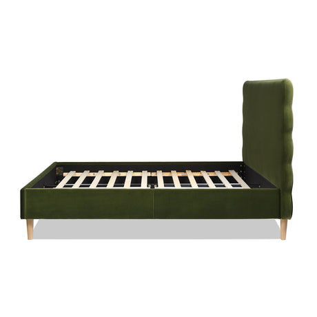 Stockholm - Modern Wavy Headboard Platform Bed by Jennifer Taylor Home | Bel Furniture