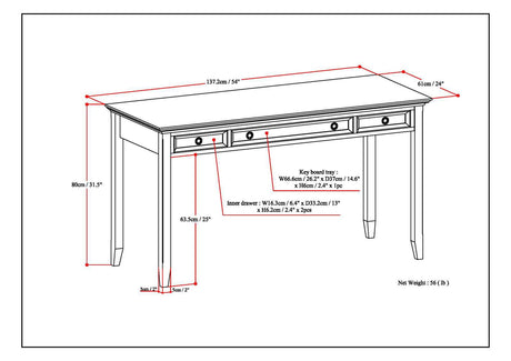 Amherst - Handcrafted Desk by Simpli-Home | Bel Furniture