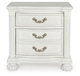 Montelaine - Antique White - Three Drawer Night Stand by Benchcraft® | Bel Furniture