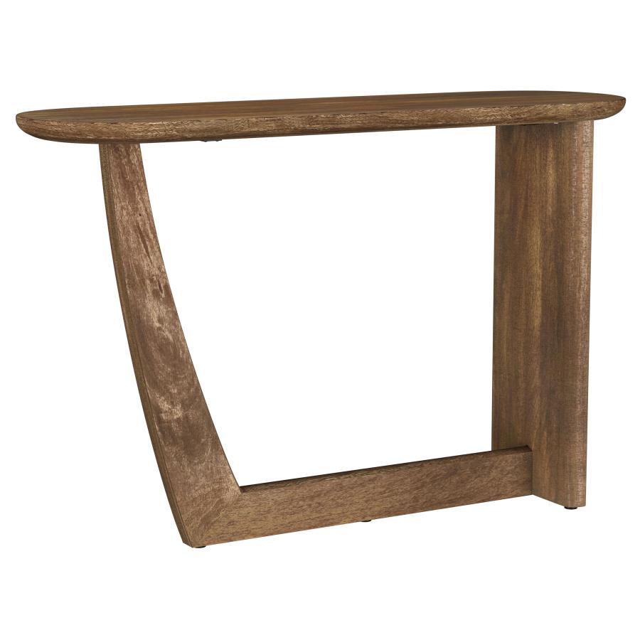 Fletcher - Oval Solid Mango Wood Entryway Console Table - Brown by Coaster Fine Furniture | Bel Furniture