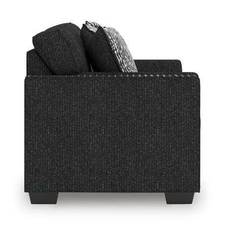 Jasmine Peaks - Loveseat - Coal - view 8