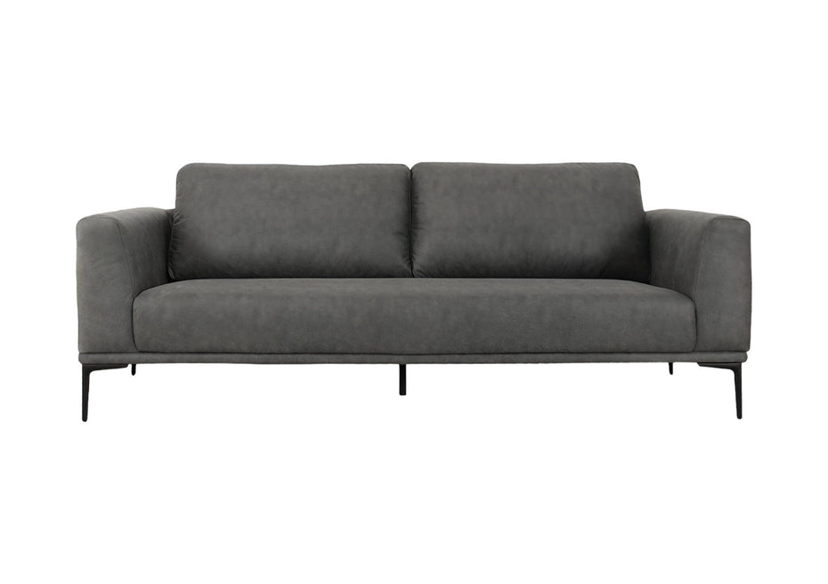 Sofa With Black Legs - Dark Gray