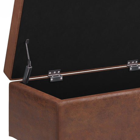 Shay - Large Square Coffee Table Storage Ottoman Mid-Century Style - view 64