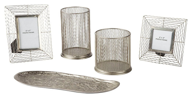 Dympna - Silver Finish - Accessory Set (Set of 5) by Signature Design by Ashley® | Bel Furniture