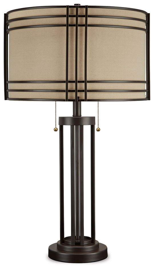 Hanswell - Metal Table Lamp  - Dark Brown