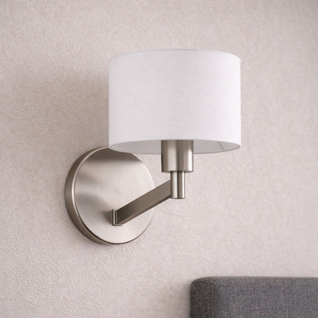 Nebula - Base Wall Lamp With Rotary Switch Shade - Brushed Nickel / Silver / White - view 6
