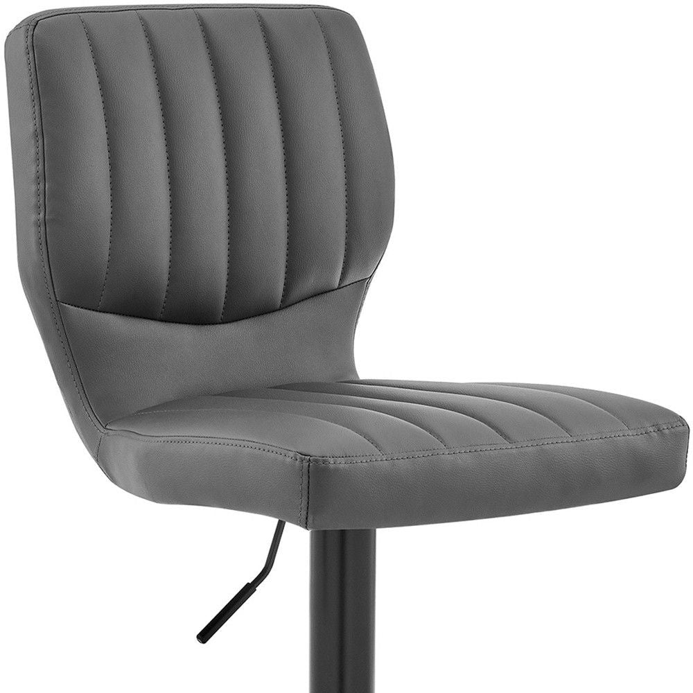 46" Swivel Adjustable Height Bar Chair - Gray / Black