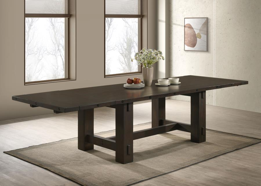 Calandra - Rectangle Dining Table With Extension Leaf - Vintage Java