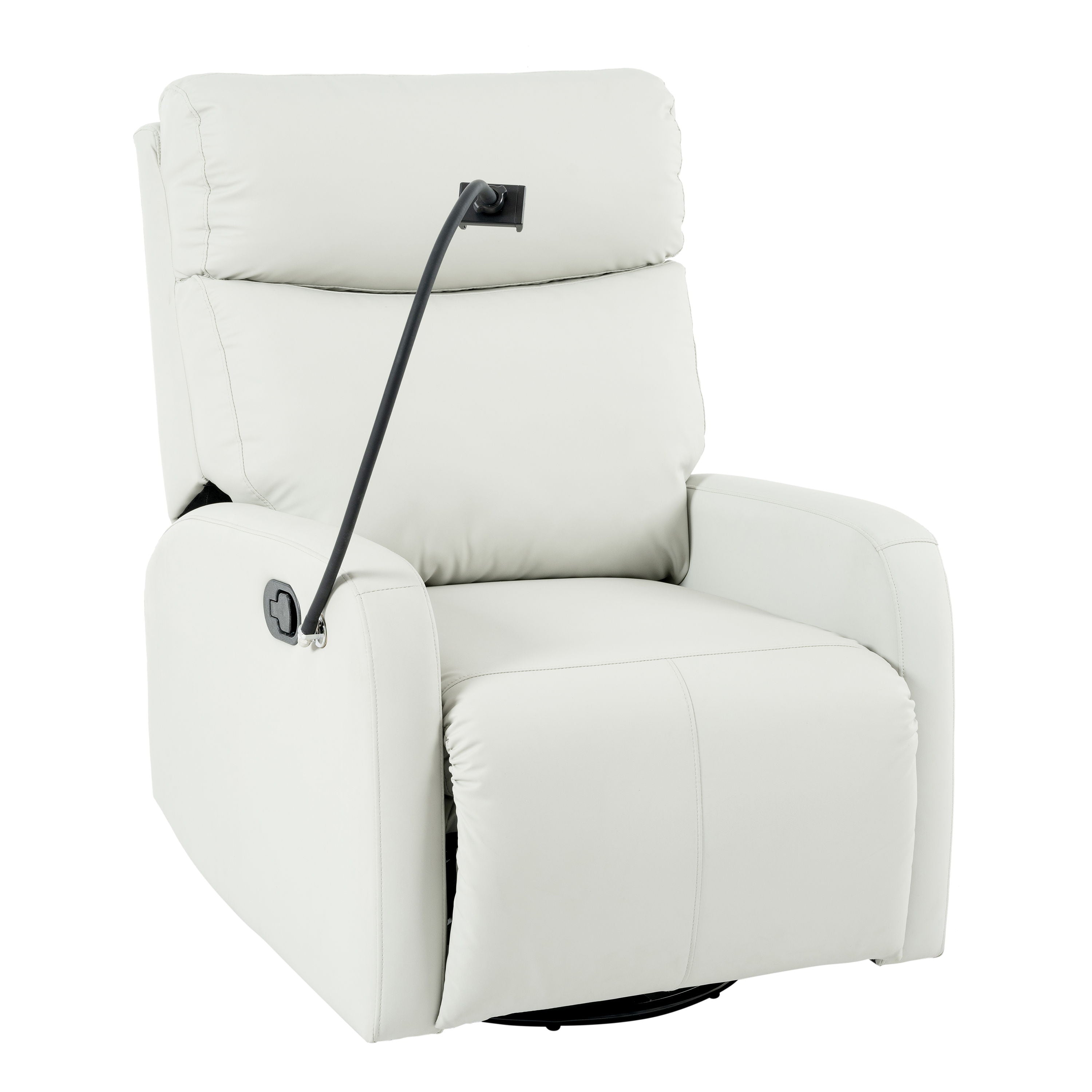 Rocking Recliner Chair, 360 Degree Swivel Nursery Rocking Chair, Glider Chair, Modern Small Rocking Swivel Recliner Chair For Bedroom, Living Room Chair Home Theater Seat, Phone Holder