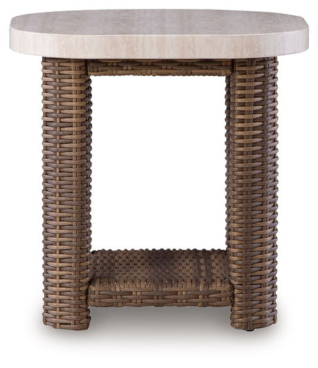 Dolan Creek - Square End Table - Beige / Brown - view 5
