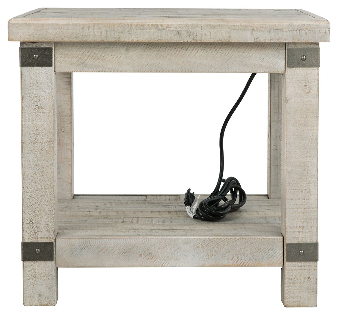Carynhurst - White Wash Gray - Rectangular End Table by Signature Design by Ashley® | Bel Furniture