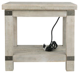 Carynhurst - White Wash Gray - Rectangular End Table by Signature Design by Ashley® | Bel Furniture