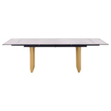 Vesa - Glass Top Extension Dining Table - Beige by Coaster Fine Furniture | Bel Furniture