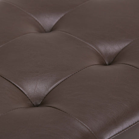 Cosmopolitan - Storage Ottoman - Chocolate Brown by Simpli-Home | Bel Furniture
