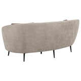 Ellorie - Upholstered Channel Back Curved Loveseat - Beige by Coaster Fine Furniture | Bel Furniture