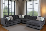Charcoal 3-Piece Modern U-Shaped Sectional Sofa