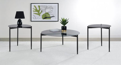 Rosalie - Round Coffee And End Table Set Gray 3 Pc. Coffee Table, 2 End Tables by Coaster Fine Furniture | Bel Furniture