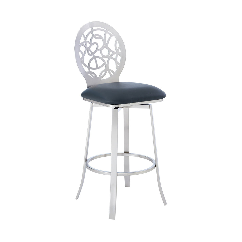 46" Swivel Bar Height Bar Chair - Gray