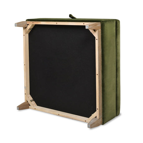 Knox - Square Storage Cocktail Ottoman - Olive Green - view 13
