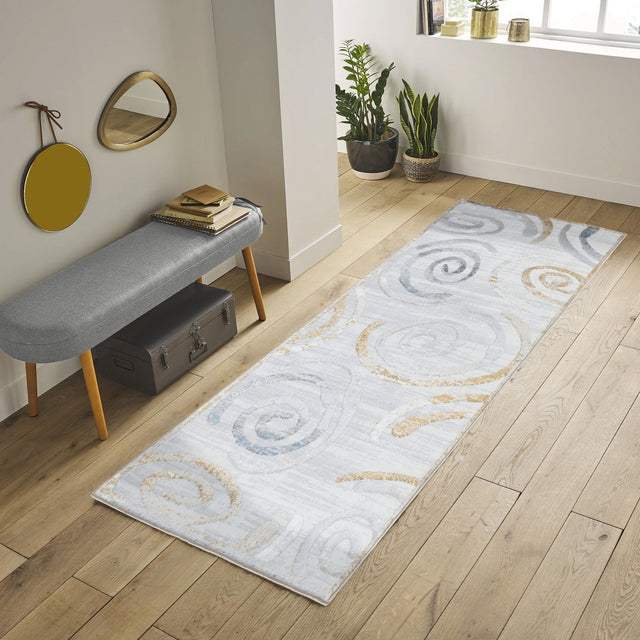 Nova - 2'7" X 7' Area Rug - Multi / White by Icona Home Decor | Bel Furniture