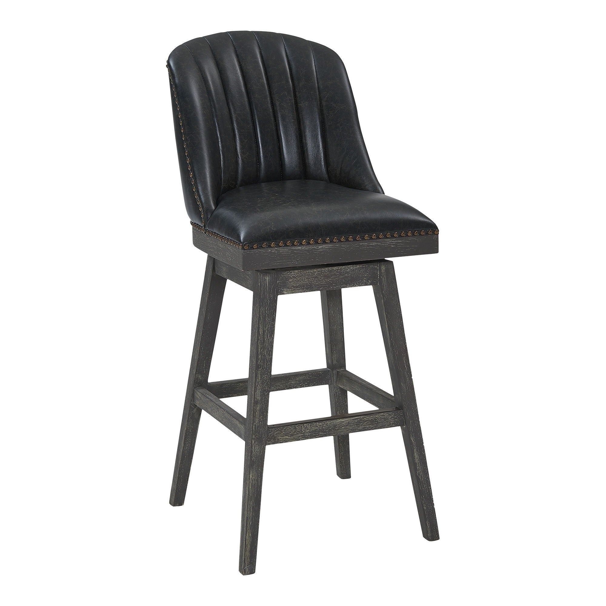 Swivel Counter Height Bar Chair - Onyx And Gray