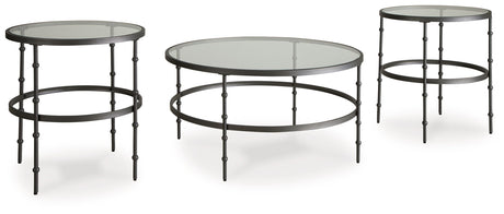Kellyco - Gunmetal - Occasional Table Set (Set of 3) by Signature Design by Ashley® | Bel Furniture