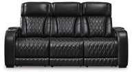 Boyington - Power Reclining Sofa With Adj Headrest Black by Signature Design by Ashley® | Bel Furniture