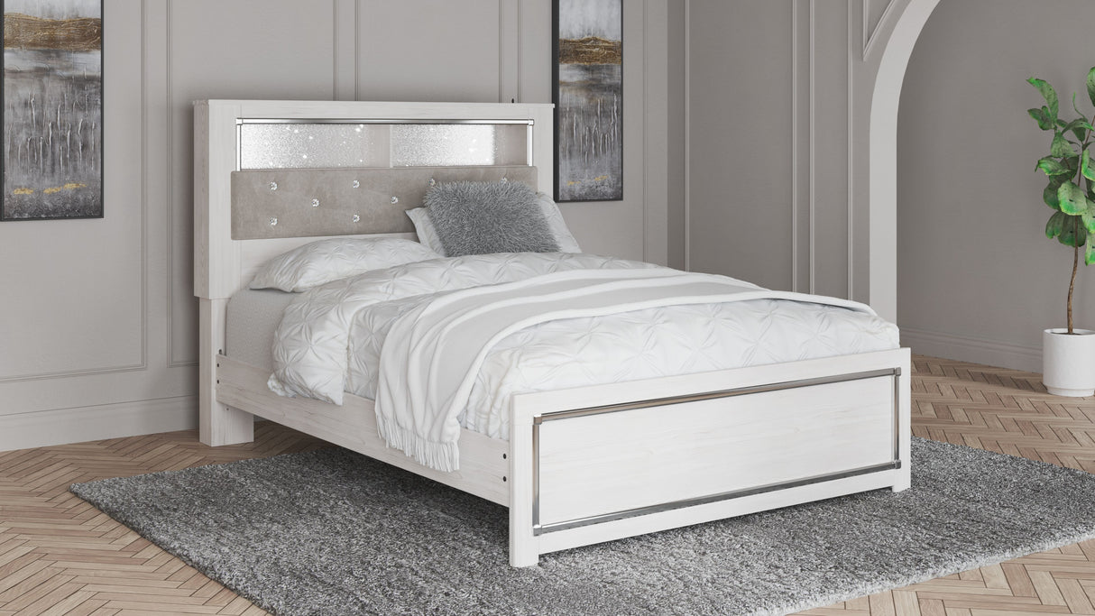 Altyra - White - Queen Panel Bookcase Bed With Roll Slats by Signature Design by Ashley® | Bel Furniture