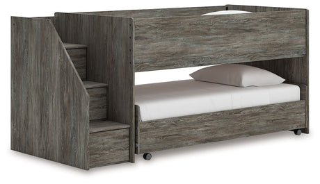 Frandern - Gray - Twin Over Twin Loft Bed by Signature Design by Ashley® | Bel Furniture