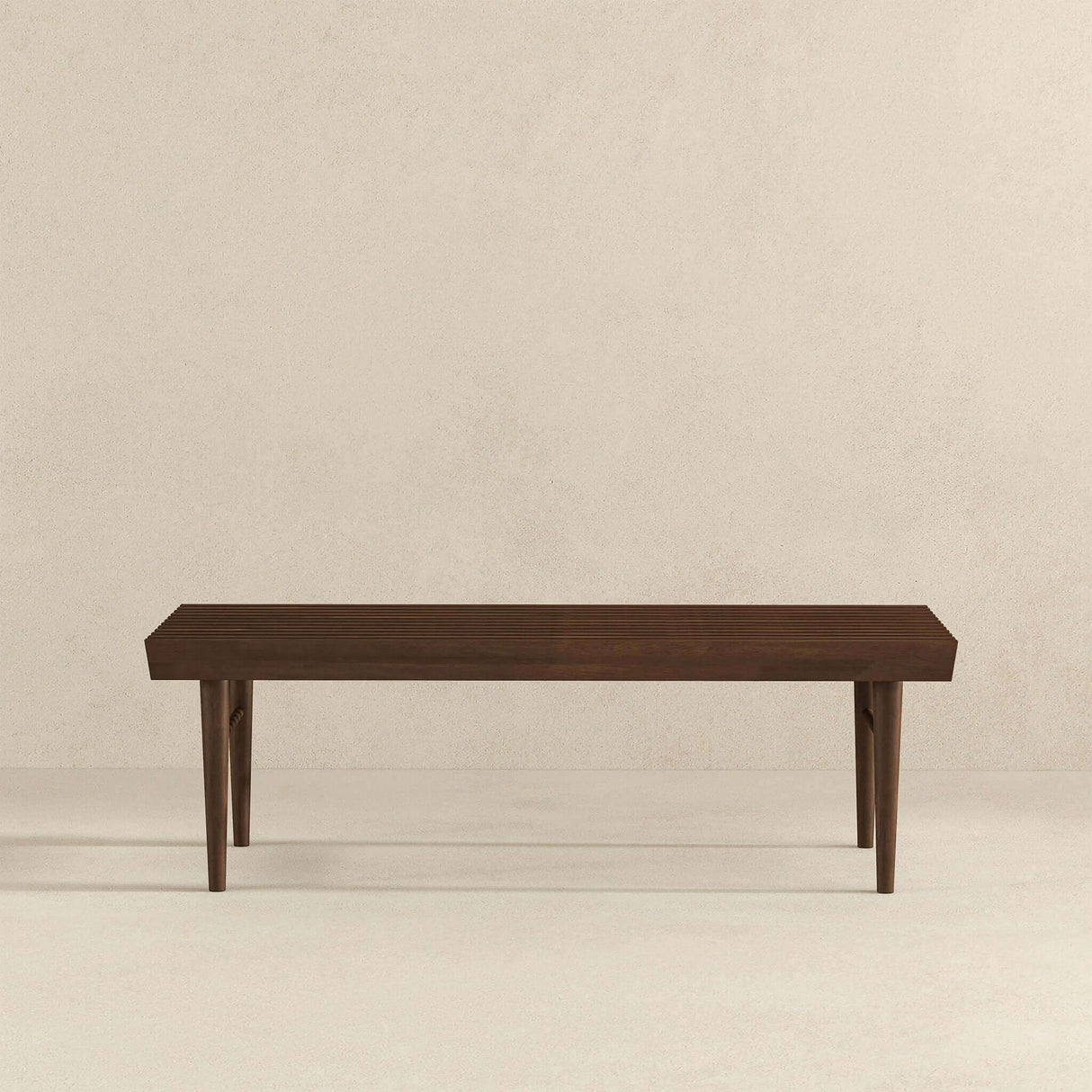 Mia - Mid-Century Modern Bench - Dark Brown by Ashcroft Furniture | Bel Furniture