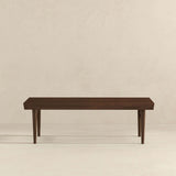 Mia - Mid-Century Modern Bench - Dark Brown by Ashcroft Furniture | Bel Furniture