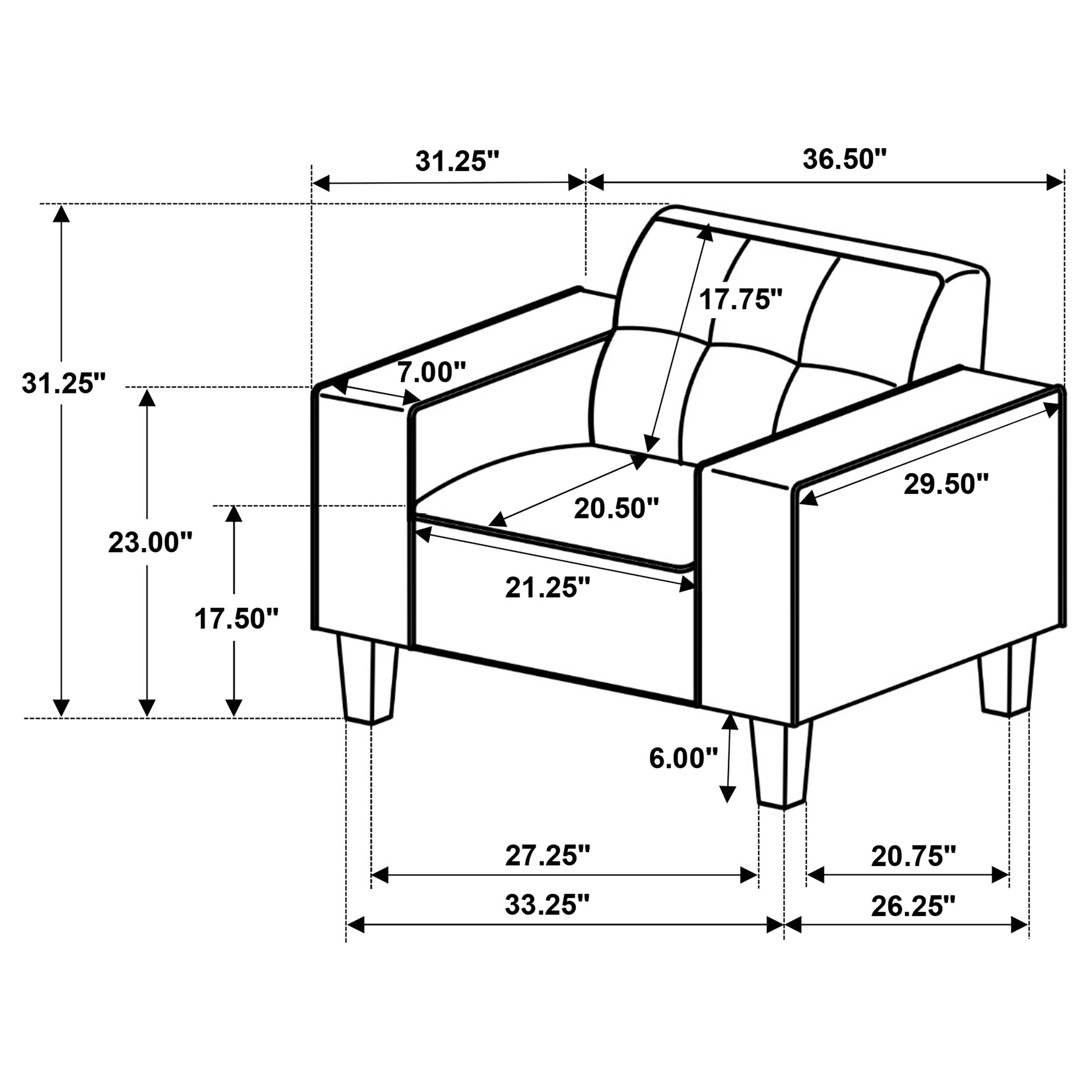 Deerhurst - Upholstered Tufted Track Arm Sofa Set