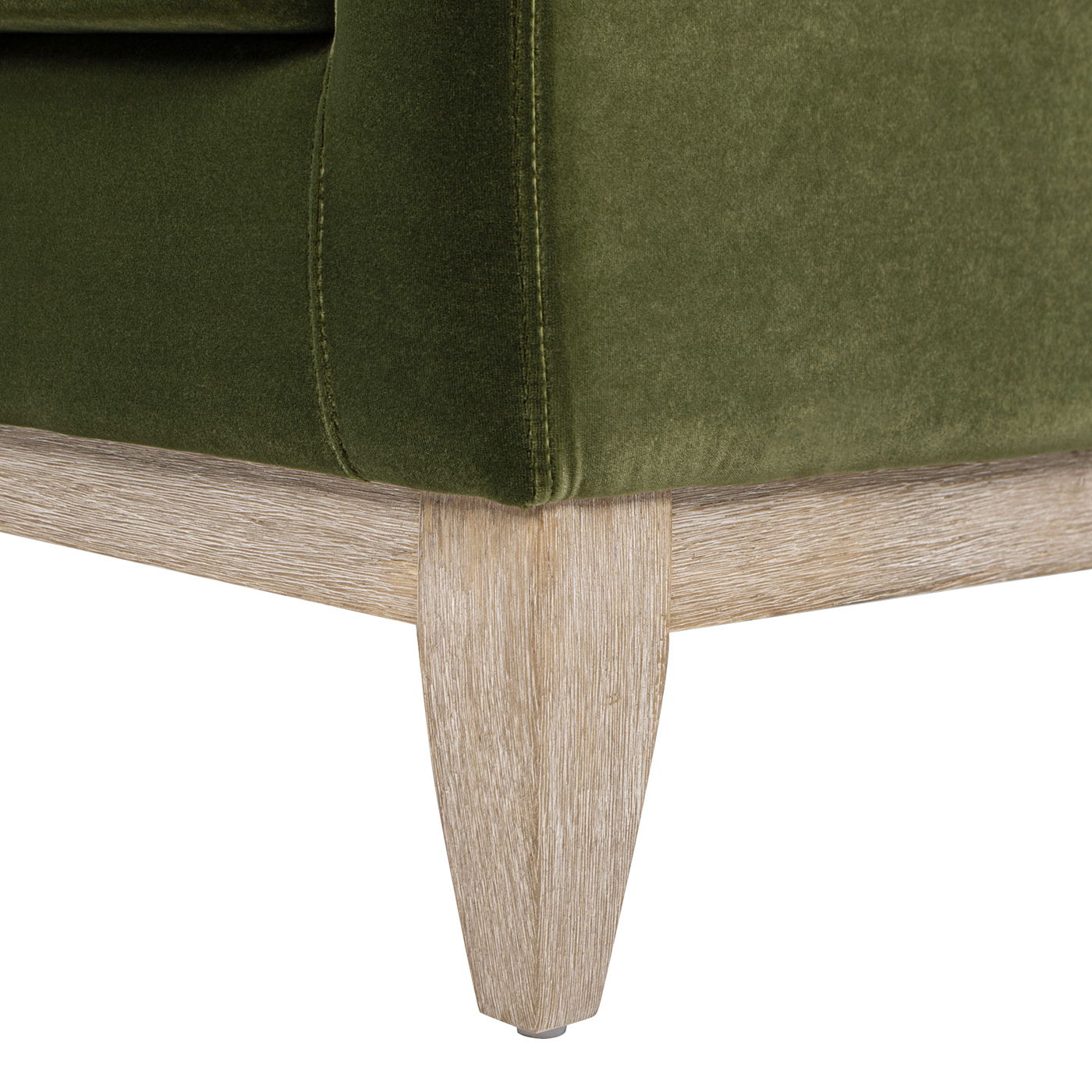 Pasadena - Wide Modern Farmhouse Accent Arm Chair - Olive Green - Arm