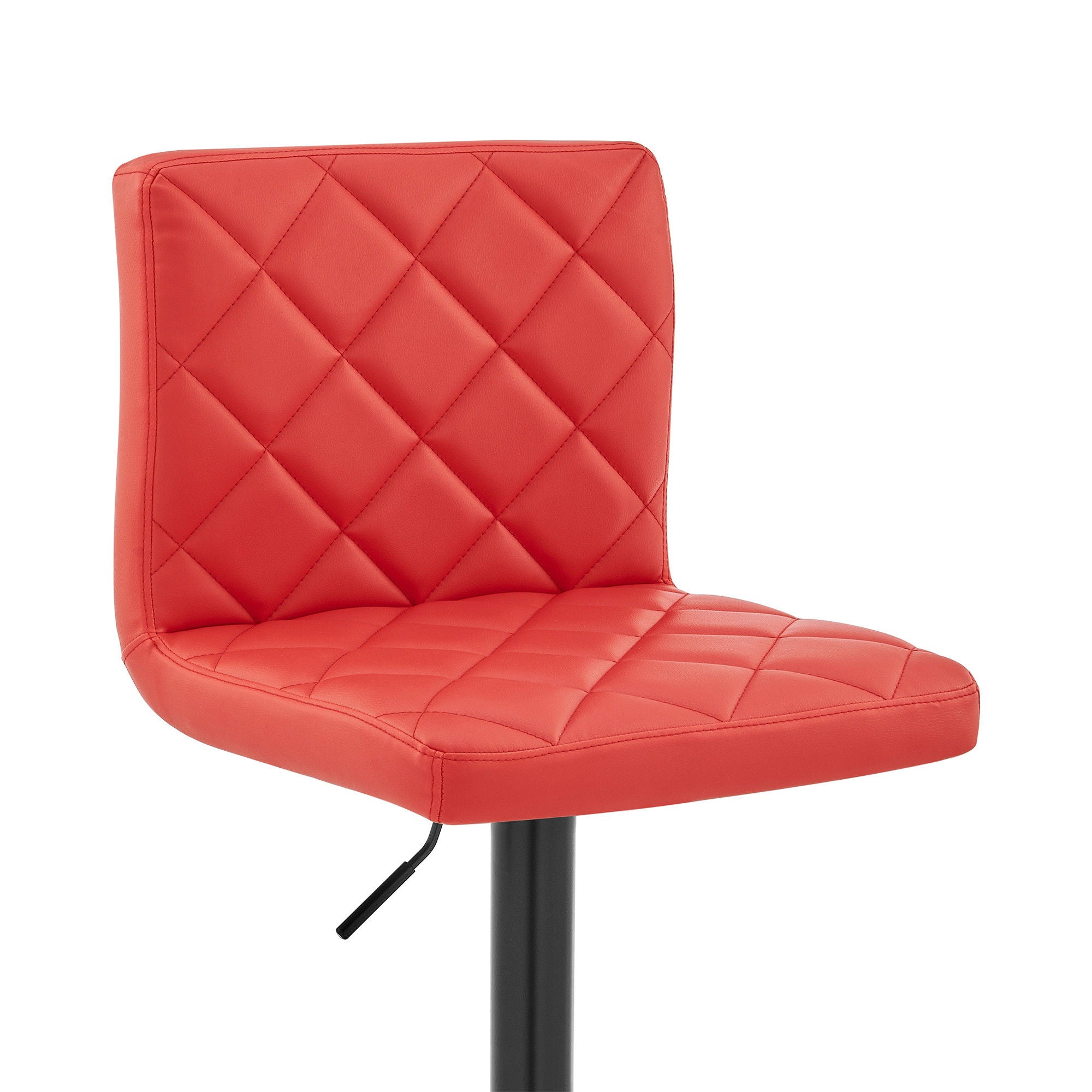 Swivel Low Back Adjustable Height Bar Chair - Red / Black