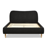 Roman - Curved Headboard Upholstered Platform Bed by Jennifer Taylor Home | Bel Furniture