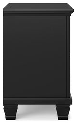 Lanolee - Black - Two Drawer Nightstand by Signature Design by Ashley® | Bel Furniture