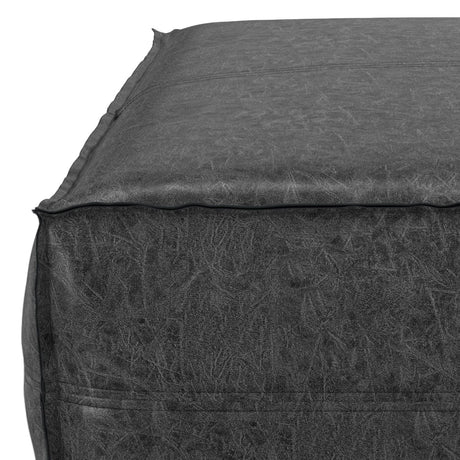 Brody - Large Square, Coffee Table Pouf by Simpli-Home | Bel Furniture