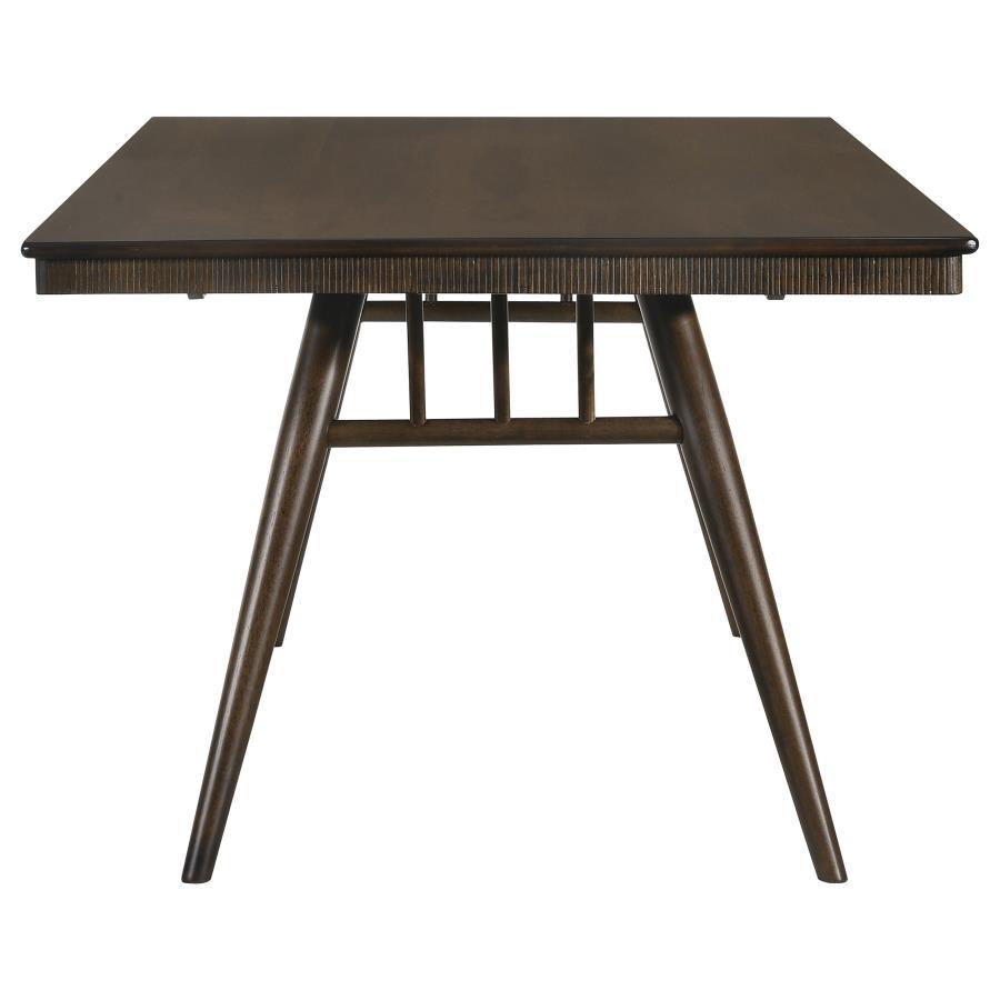 Wes - Rectangular Wood Dining Table - Dark Walnut by CoasterEssence | Bel Furniture