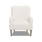 Nimbus - Curved Accent Chair - Ivory White by Jennifer Taylor Home | Bel Furniture