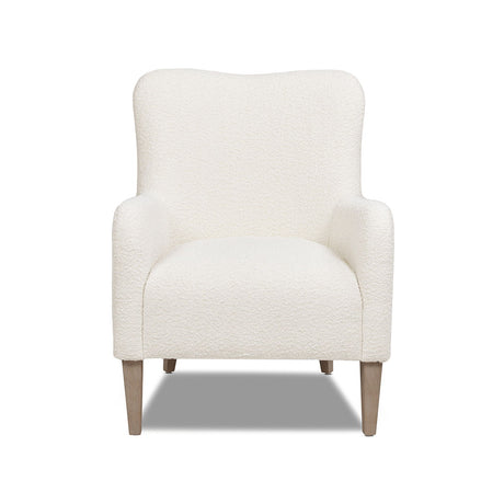 Nimbus - Curved Accent Chair - Ivory White by Jennifer Taylor Home | Bel Furniture